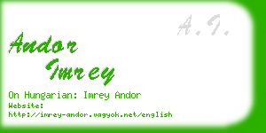 andor imrey business card